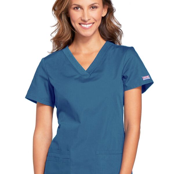 V-Neck Top in Black Thumbnail