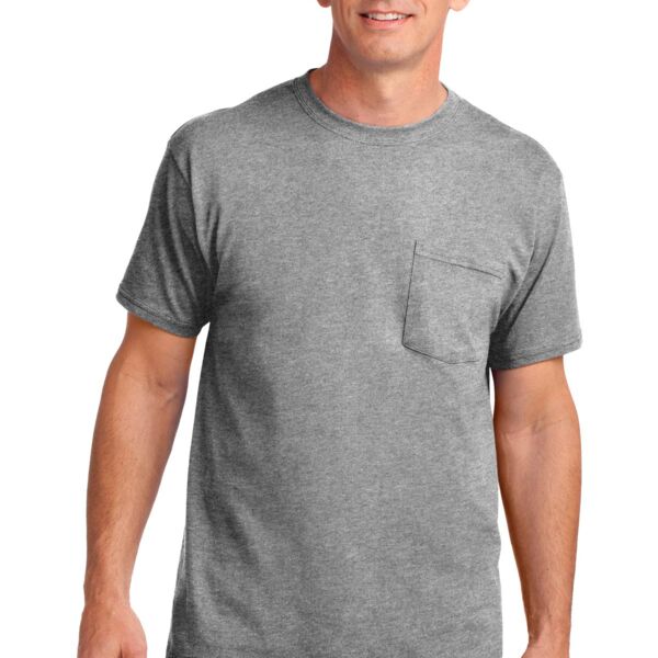 5.4 oz 100% Cotton Pocket T Shirt Thumbnail